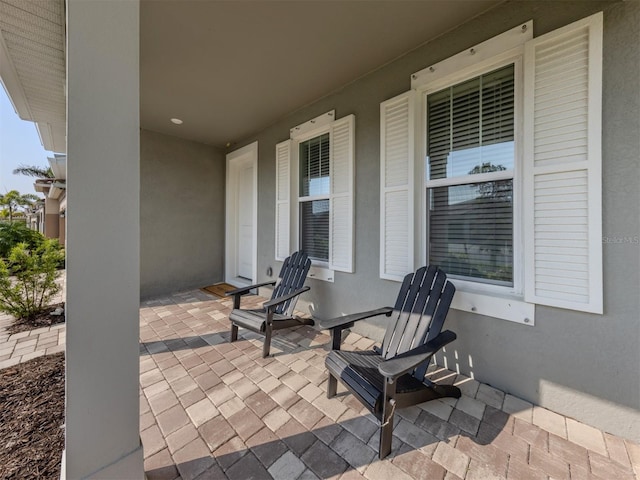 view of patio / terrace featuring covered porch