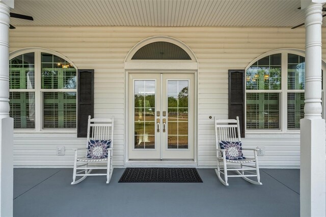 6824 283rd St E, Myakka City, FL 34251 - entrance to property with french doors and covered porch