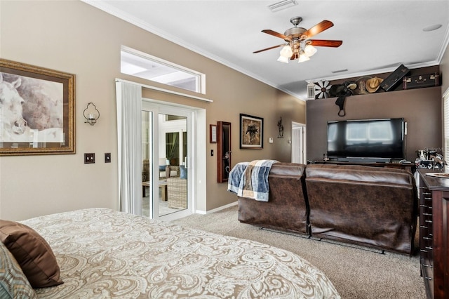 6824 283rd St E, Myakka City, FL 34251 - carpeted bedroom featuring crown molding and baseboards