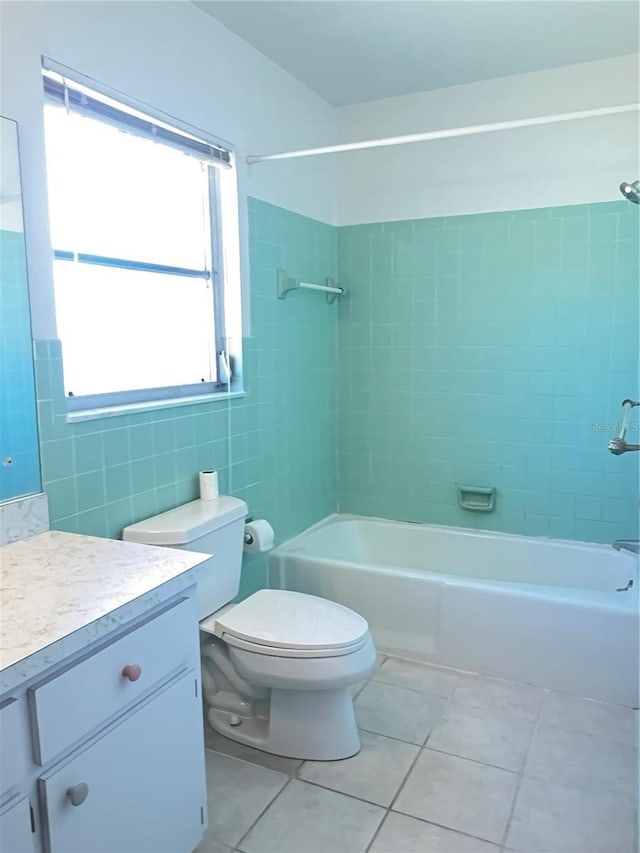407 Bahama Rd, Venice, FL 34293 - full bathroom with tub / shower combination, tile patterned flooring, and vanity