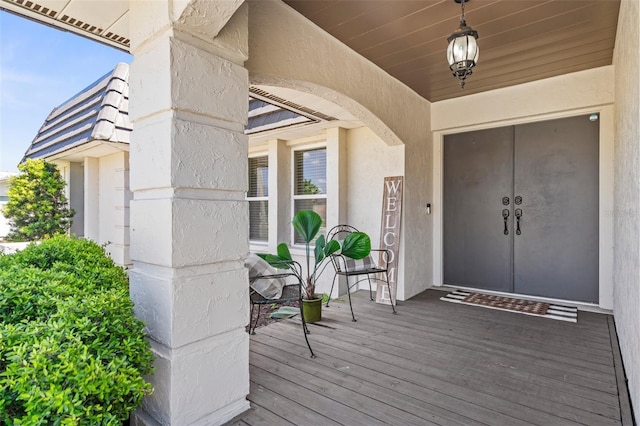 205 Cavallini Dr, Nokomis, FL 34275 - view of exterior entry with stucco siding
