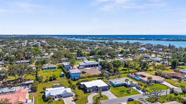 205 Cavallini Dr, Nokomis, FL 34275 - drone / aerial view featuring a water view and a residential view