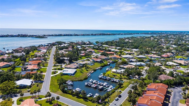 205 Cavallini Dr, Nokomis, FL 34275 - bird's eye view featuring a residential view and a water view
