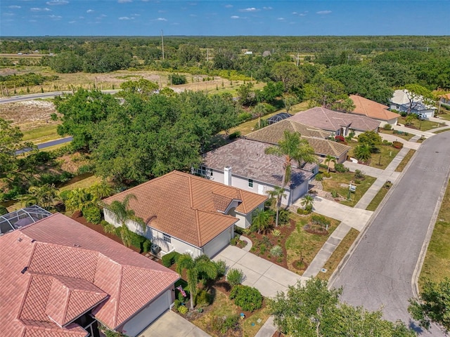 aerial view featuring a residential view