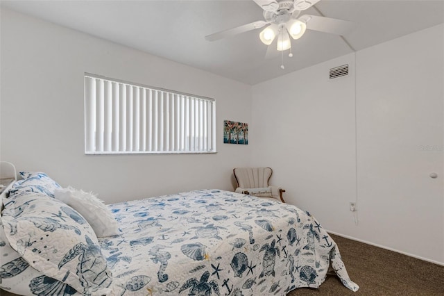 360 Base Ave E Unit 413, Venice, FL 34285 - carpeted bedroom with ceiling fan and visible vents