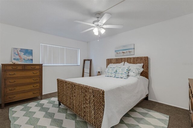 360 Base Ave E Unit 413, Venice, FL 34285 - carpeted bedroom with a ceiling fan