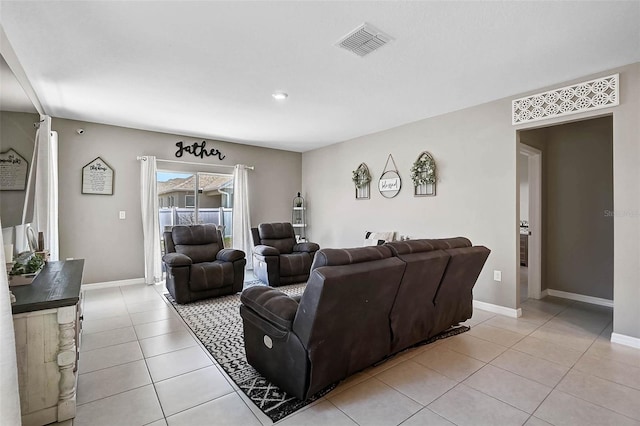 4523 Birdsong Dr, Palmetto, FL 34221 - living area with visible vents, baseboards, and light tile patterned floors