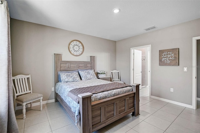 4523 Birdsong Dr, Palmetto, FL 34221 - bedroom featuring baseboards, visible vents, recessed lighting, and light tile patterned floors
