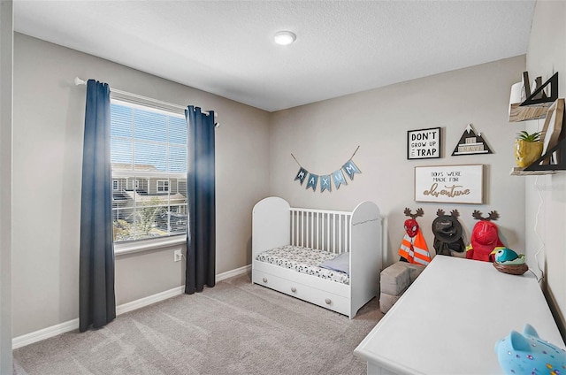 4523 Birdsong Dr, Palmetto, FL 34221 - carpeted bedroom with baseboards, a textured ceiling, and multiple windows