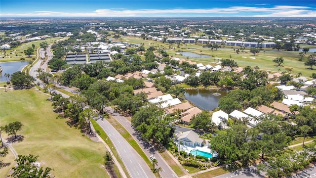 542 Clubside Cir Unit 20, Venice, FL 34293 - bird's eye view with a residential view, golf course view, and a water view