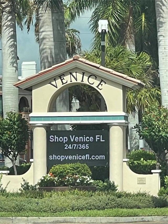 view of community sign