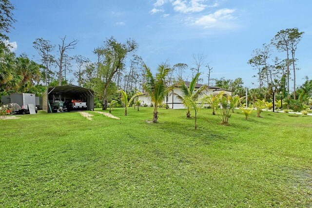 66 Statler St, Port Charlotte, FL 33954 - view of yard with a detached carport