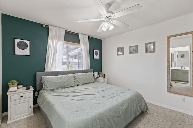5264 Albion Rd, Venice, FL 34293 - carpeted bedroom featuring ceiling fan and baseboards