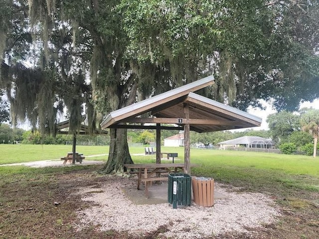 5264 Albion Rd, Venice, FL 34293 - view of home's community featuring a lawn and a gazebo