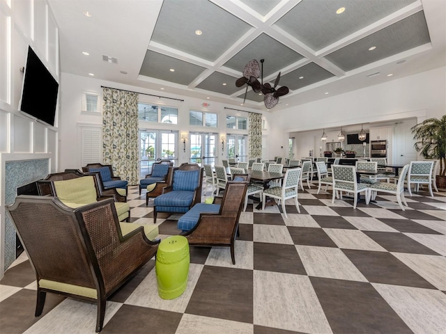community lobby with visible vents