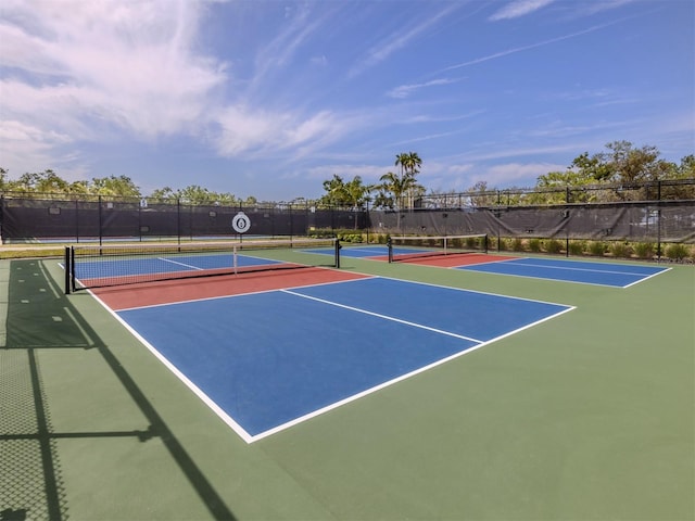 view of sport court with fence and community basketball court