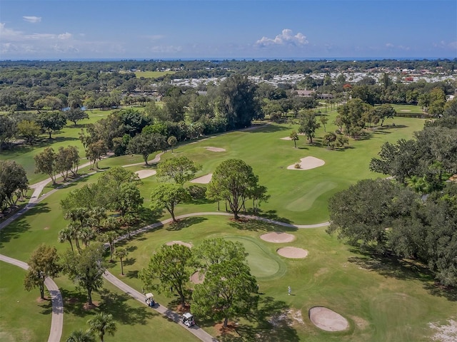 aerial view with golf course view