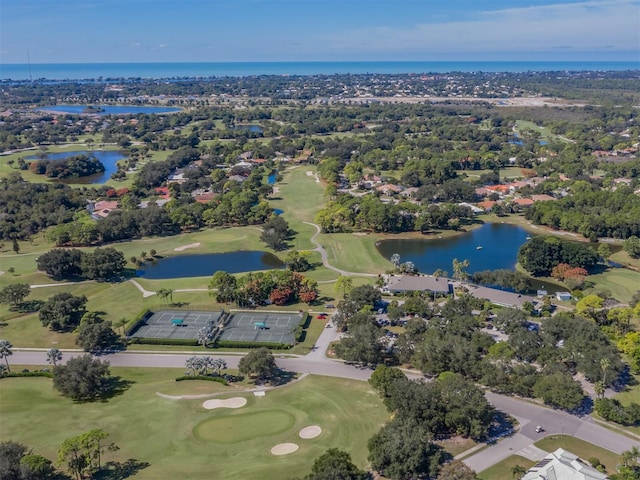 2022 Calusa Lakes Blvd, Nokomis, FL 34275 - birds eye view of property with golf course view and a water view
