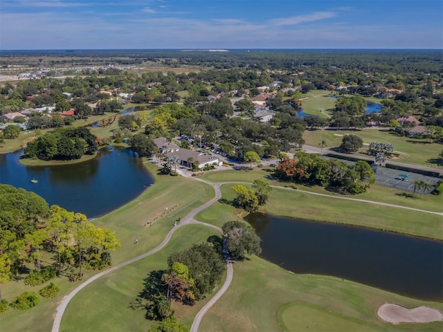 2022 Calusa Lakes Blvd, Nokomis, FL 34275 - birds eye view of property featuring a residential view, a water view, and golf course view
