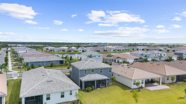 aerial view with a residential view