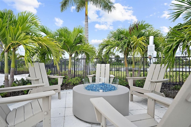 view of patio with fence