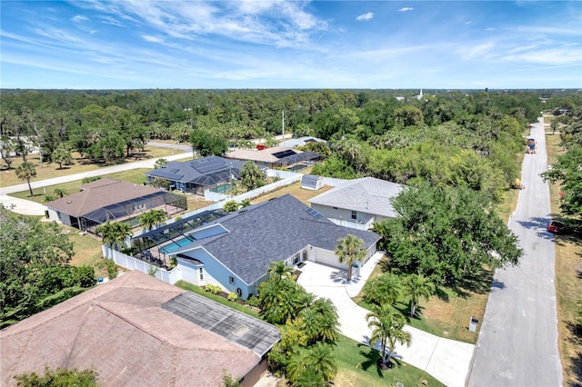 bird's eye view with a forest view