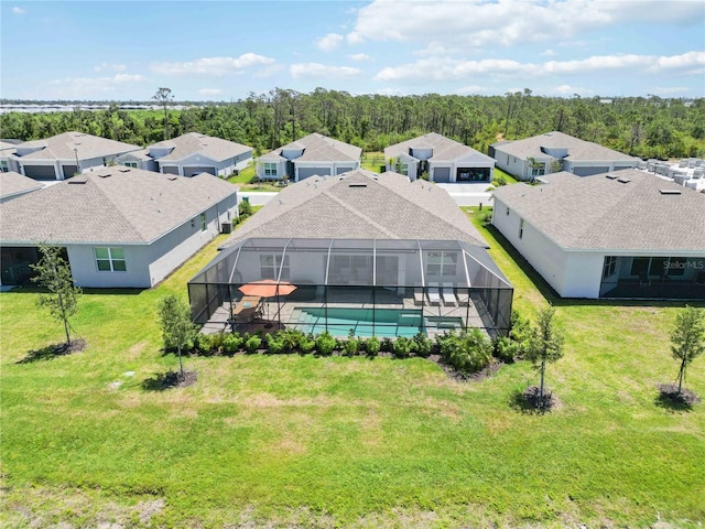 bird's eye view featuring a residential view