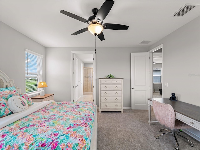 8304 Shooting Star Rd, Sarasota, FL 34241 - bedroom with carpet floors and a ceiling fan