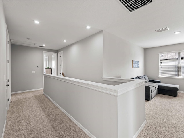 8304 Shooting Star Rd, Sarasota, FL 34241 - hall featuring carpet flooring, recessed lighting, and baseboards