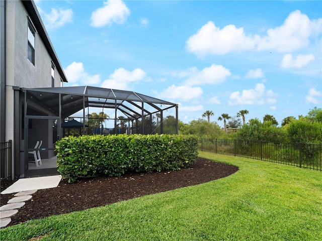8304 Shooting Star Rd, Sarasota, FL 34241 - view of yard featuring a lanai