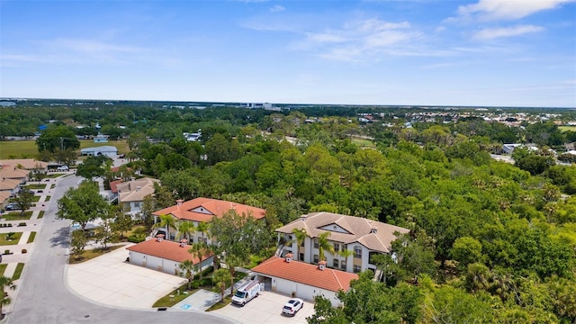 aerial view with a residential view