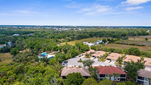 aerial view with a residential view