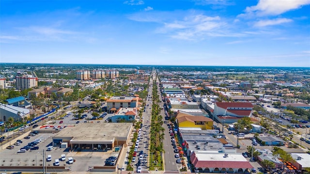 bird's eye view with a city view