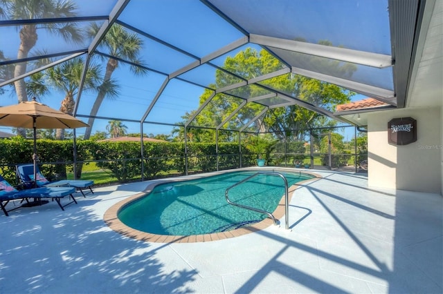 316 Signorelli Dr, Nokomis, FL 34275 - outdoor pool with a patio and glass enclosure