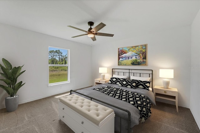 2032 Jagust Rd, North Port, FL 34288 - bedroom featuring a ceiling fan, baseboards, and carpet