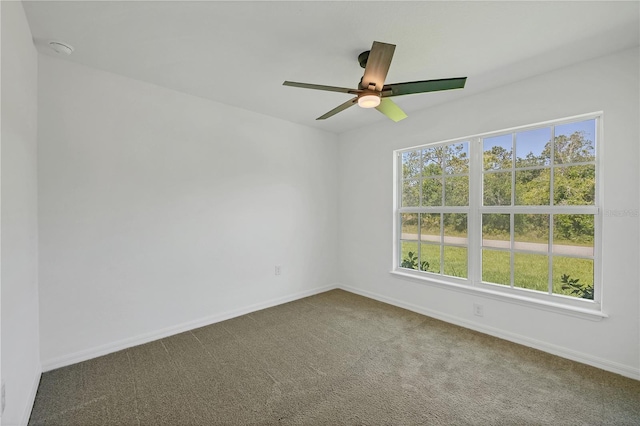 2032 Jagust Rd, North Port, FL 34288 - carpeted empty room featuring baseboards and ceiling fan