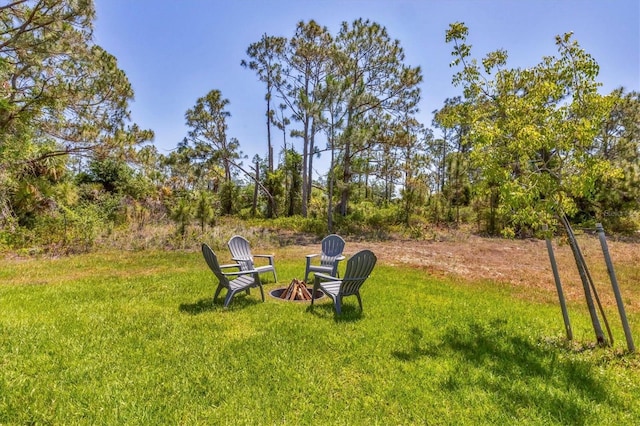 2032 Jagust Rd, North Port, FL 34288 - view of yard featuring a fire pit