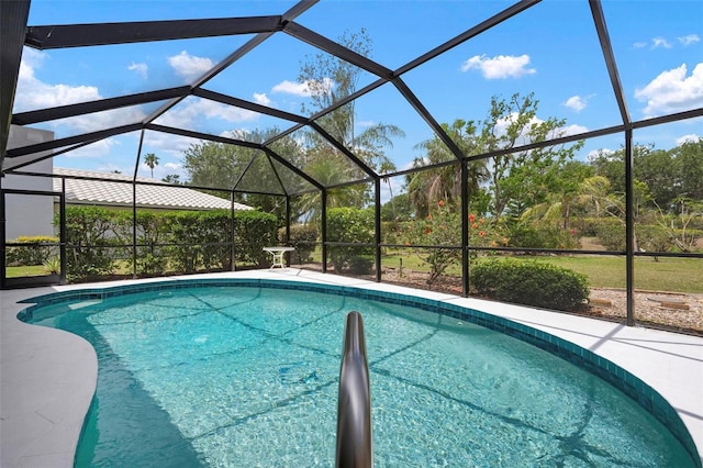 pool with a lanai