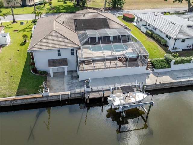 314 Oakwood Cir, Englewood, FL 34223 - birds eye view of property with a water view