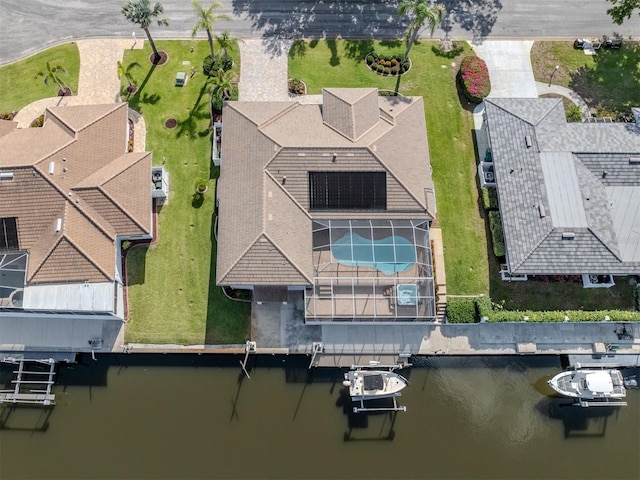 314 Oakwood Cir, Englewood, FL 34223 - drone / aerial view featuring a water view