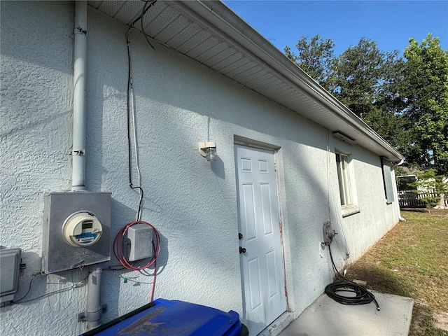 1483 Prairie Ter, North Port, FL 34286 - property entrance featuring stucco siding