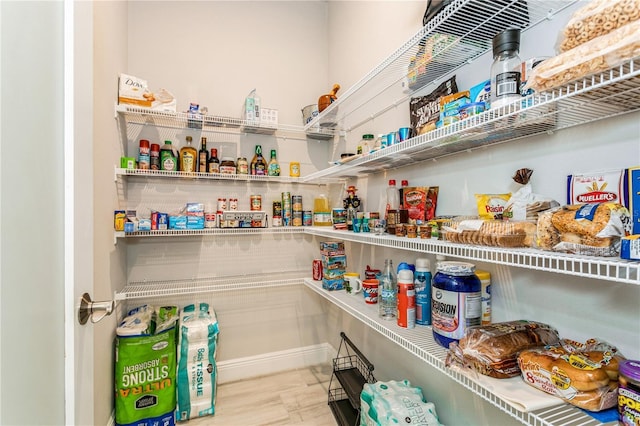 view of storage area
