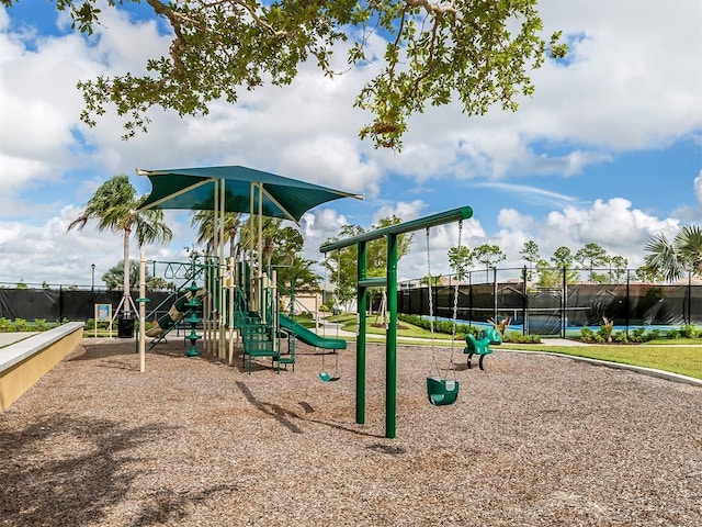 community playground featuring fence