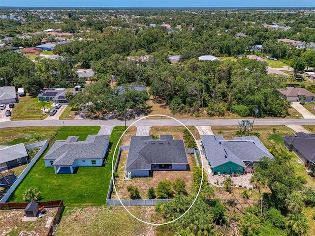 aerial view of residential area