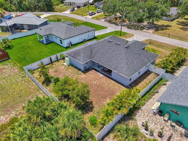 aerial view of residential area