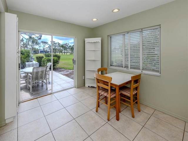 232 Cerromar Way Unit 38, Venice, FL 34293 - dining room featuring recessed lighting, light tile patterned flooring, and baseboards