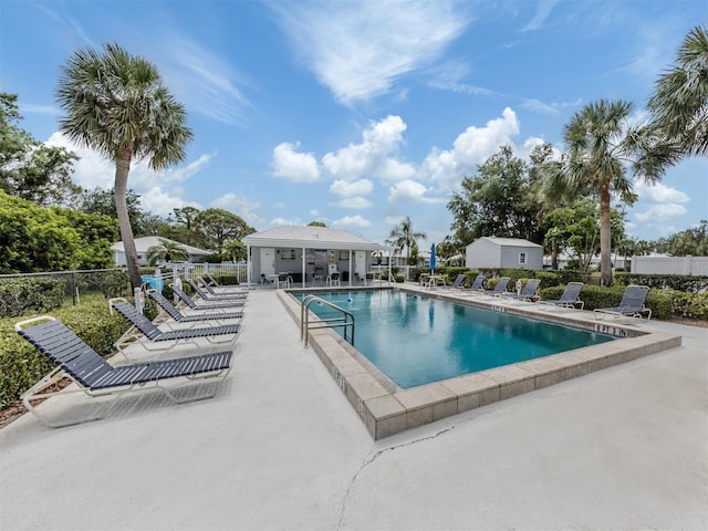 232 Cerromar Way Unit 38, Venice, FL 34293 - community pool with fence and a patio