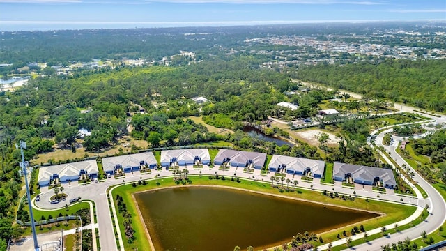 25069 Pearl Lake Cir, Englewood, FL 34223 - bird's eye view of a nearby body of water and a heavily wooded area