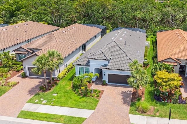 aerial view of residential area