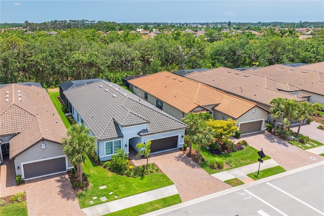 aerial perspective of suburban area